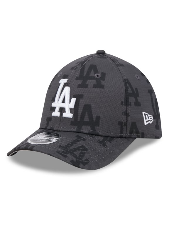Men's New Era Gray Los Angeles Dodgers Halftone 39THIRTY Flex Hat