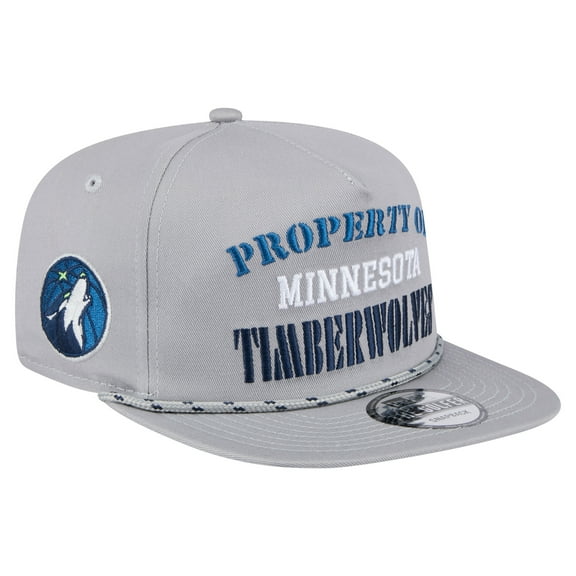 Men's New Era Gray Minnesota Timberwolves Throwback Property Of Golfer Snapback Hat