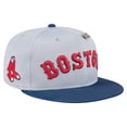 thumbnail image 1 of Men's New Era Gray/Navy Boston Red Sox Satin 59FIFTY Fitted Hat, 1 of 6