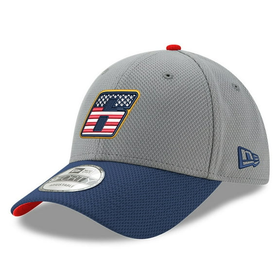 Men's New Era Gray/Navy Brad Keselowski Salute 9FORTY Adjustable Hat