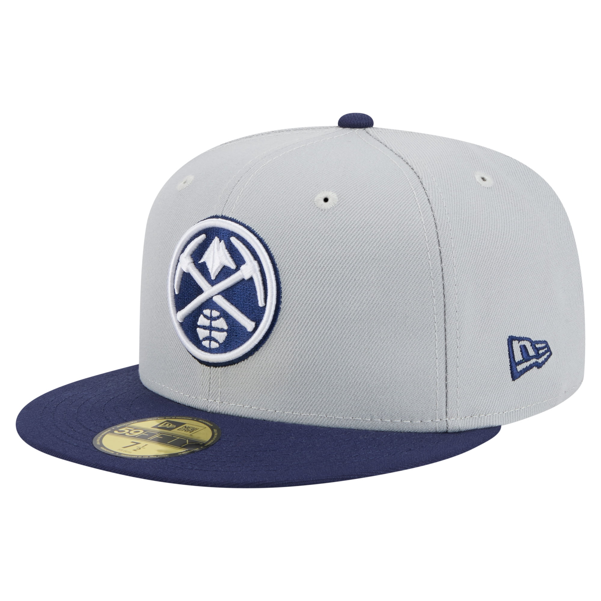 Men's New Era Gray/Navy Denver Nuggets Color Pack 2-Tone 59FIFTY Fitted ...