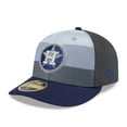 thumbnail image 1 of Men's New Era  Gray/Navy Houston Astros 2025 Batting Practice Low Profile 59FIFTY Fitted Hat, 1 of 7