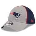 thumbnail image 1 of Men's New Era Gray New England Patriots  Pipe 39THIRTY Flex Hat, 1 of 6
