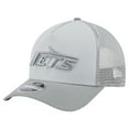 thumbnail image 1 of Men's New Era Gray New York Jets Domain A-Frame Trucker 9FORTY Adjustable Hat, 1 of 6
