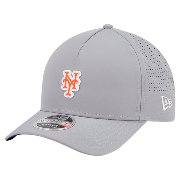 Men's New Era Gray New York Mets Micro Logo 9FORTY M-Crown A-Frame Adjustable Hat
