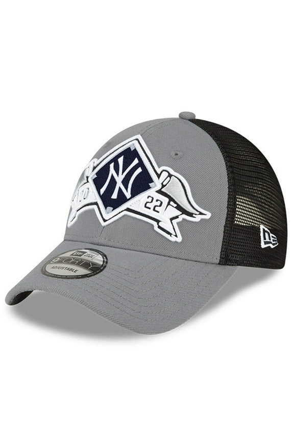 Men's New Era  Gray New York Yankees 2022 Division Series Winner Locker Room 9FORTY Snapback Hat