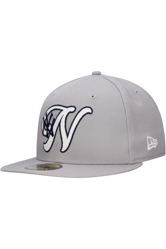 Men's New Era Gray New York Yankees  Duo Logo 2.0 59FIFTY Fitted Hat
