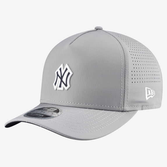 Men's New Era Gray New York Yankees Micro Logo 9FORTY M-Crown A-Frame Adjustable Hat