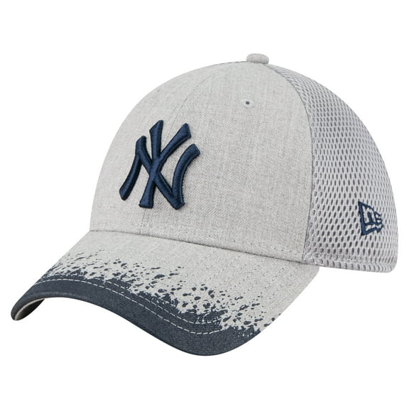 Men's New Era Gray New York Yankees Visor Paint Splatter 39THIRTY Flex Hat