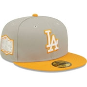 Men's New Era Gray/Orange Los Angeles Dodgers 2020 World Series Cooperstown Collection Undervisor 59FIFTY Fitted Hat