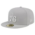 thumbnail image 1 of Men's New Era Gray Philadelphia 76ers Color Pack 59FIFTY Fitted Hat, 1 of 6