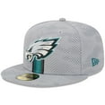 thumbnail image 1 of Men's New Era Gray Philadelphia Eagles 2024 Sideline 59FIFTY Fitted Hat, 1 of 6