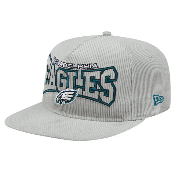 Men's New Era Gray Philadelphia Eagles Corduroy-Golfer Adjustable Hat