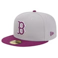 thumbnail image 1 of Men's New Era Gray/Purple Boston Red Sox Two-Tone Color Pack 59FIFTY Fitted Hat, 1 of 6
