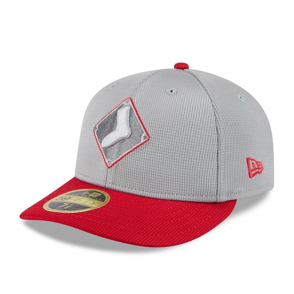 Men's New Era  Gray/Red Chicago White Sox 2025 Batting Practice Low Profile 59FIFTY Fitted Hat