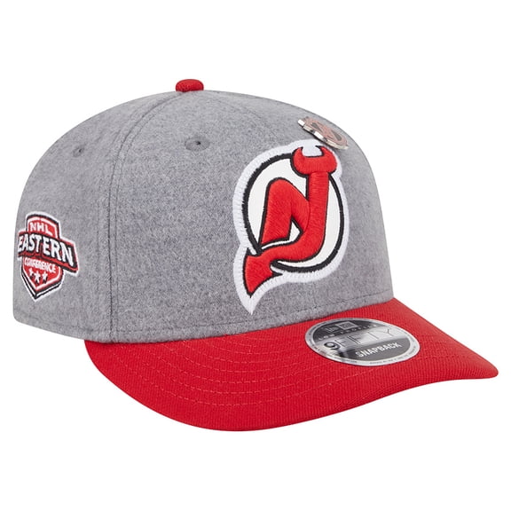 Men's New Era  Gray/Red New Jersey Devils Wool Pin Low Profile 9FIFTY Snapback Hat