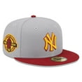thumbnail image 1 of Men's New Era Gray/Red New York Yankees World Series Champions Navy Undervisor 59FIFTY Fitted Hat, 1 of 6