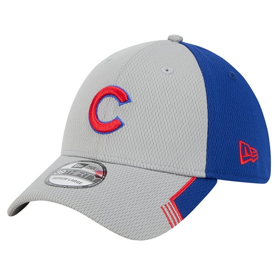 Men's New Era Gray/Royal Chicago Cubs Visor Trim 39THIRTY Flex Hat