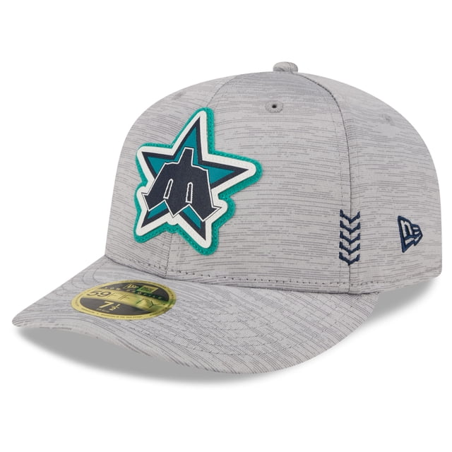 Men's New Era Gray Seattle Mariners 2024 Clubhouse Low Profile 59FIFTY