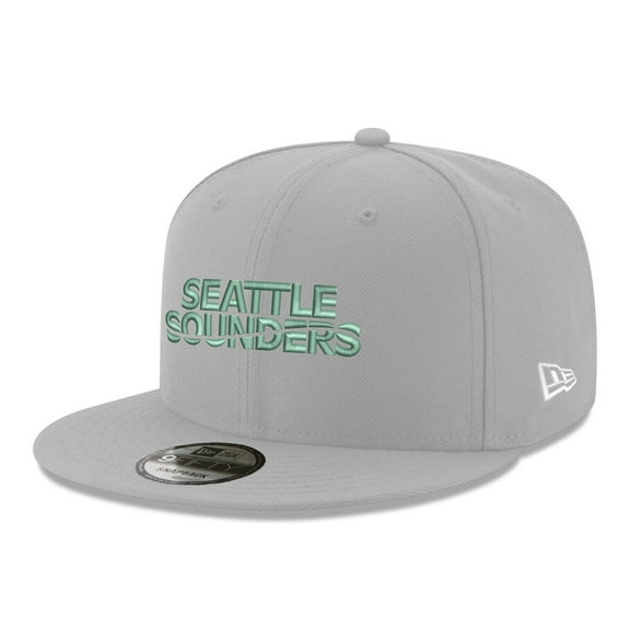 Men's New Era Gray Seattle Sounders FC Wordmark 9FIFTY Snapback Hat