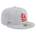 thumbnail image 1 of Men's New Era Gray St. Louis Cardinals 2025 MLB Clubhouse 59FIFTY Fitted Hat, 1 of 6