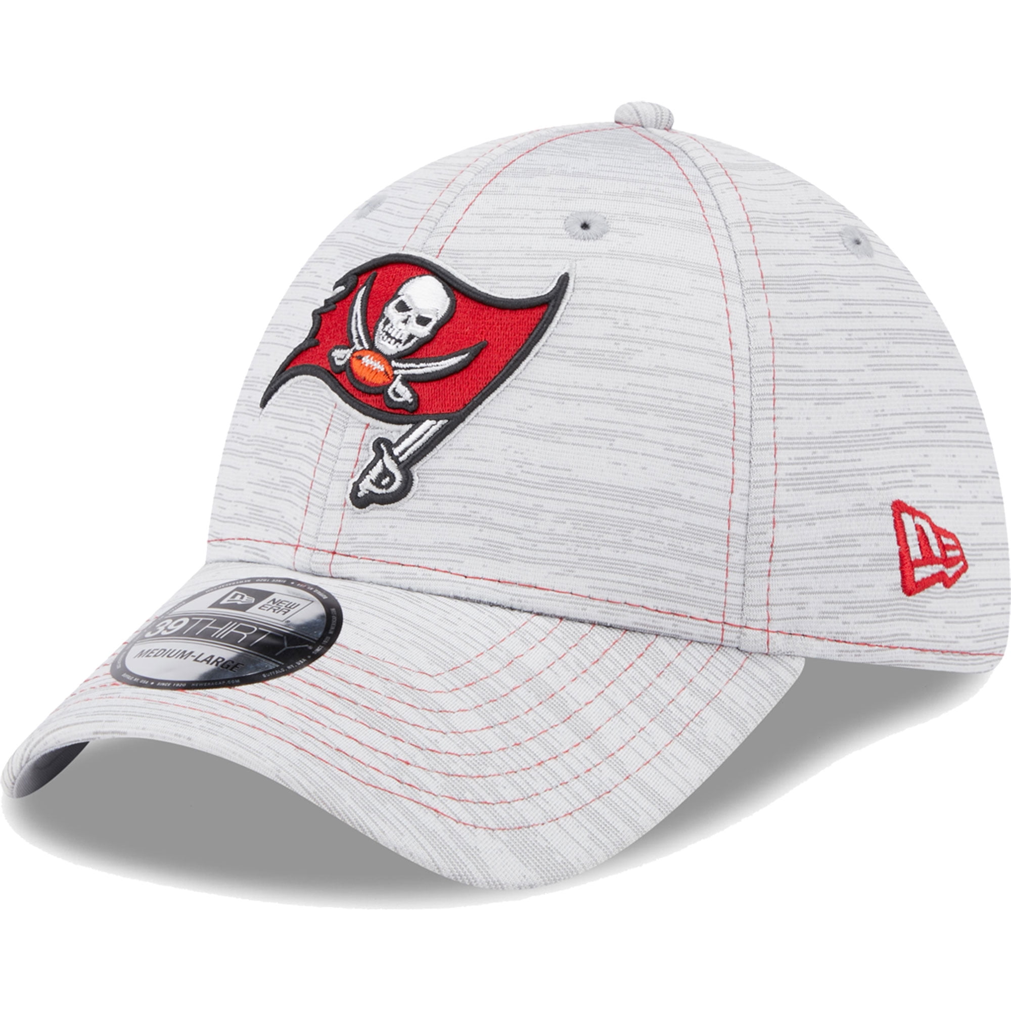 Casquette 39THIRTY Flex New Era Pewter Tampa Bay Buccaneers 2023 NFL Training Camp pour homme