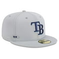 thumbnail image 1 of Men's New Era Gray Tampa Bay Rays 2025 MLB Clubhouse 59FIFTY Fitted Hat, 1 of 6