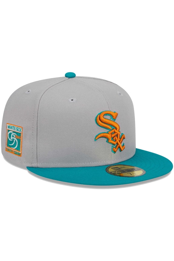 Men's New Era Gray/Teal Chicago White Sox  59FIFTY Fitted Hat