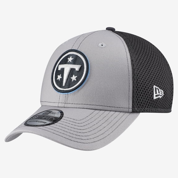 Men's New Era Gray Tennessee Titans Grayed Out Neo 39THIRTY Flex Hat