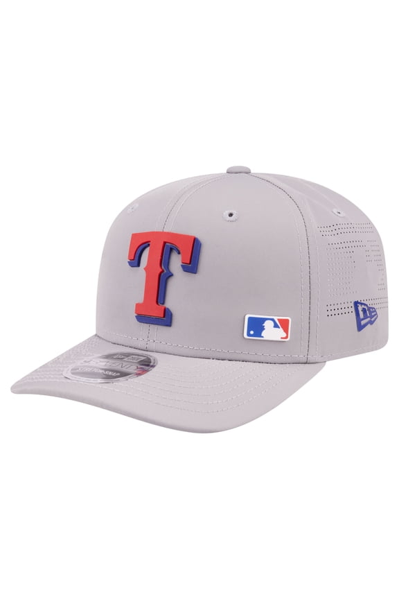 Men's New Era Gray Texas Rangers Laser Perforated 9SEVENTY Adjustable Hat