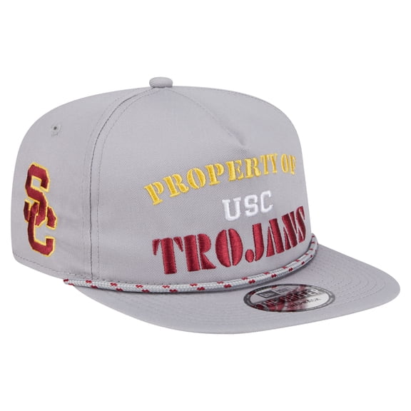 Men's New Era Gray USC Trojans Golfer Vintage Adjustable Hat