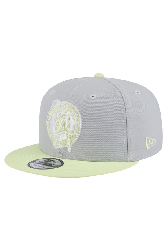Men's New Era Gray/Light Green Boston Celtics Color Pack Two-Tone 9FIFTY Snapback Hat