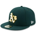 thumbnail image 1 of Men's New Era Green Athletics Road Authentic Collection On Field 59FIFTY Performance Fitted Hat, 1 of 5