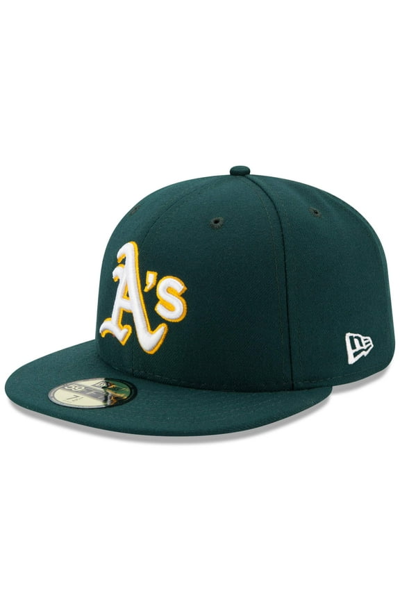 Men's New Era Green Athletics Road Authentic Collection On Field 59FIFTY Performance Fitted Hat