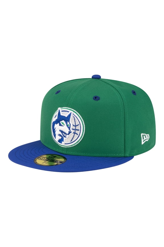 Men's New Era  Green/Blue Minnesota Timberwolves 80s Throwback 59FIFTY Fitted Hat