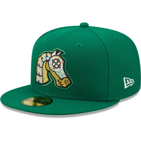Men's New Era Green Caballeros de Charlotte Copa De La Diversion 59FIFTY Fitted Hat