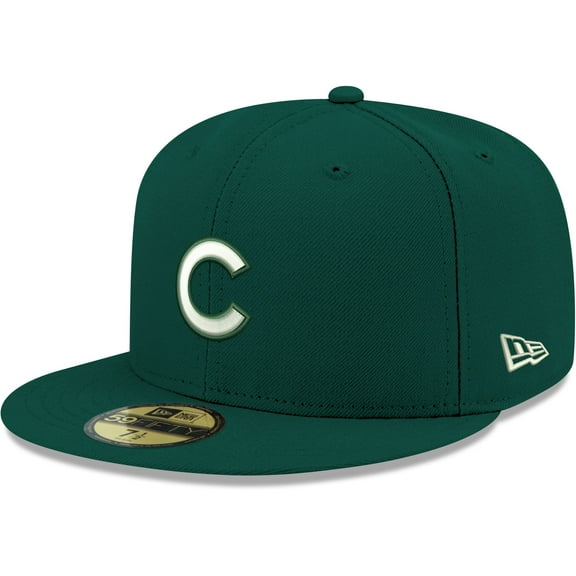 Men's New Era Green Chicago Cubs White Logo 59FIFTY Fitted Hat