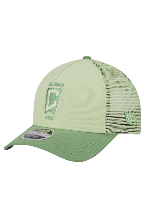 Men's New Era Green Columbus Crew Color Pack 9FORTY M-Crown A-Frame Adjustable Trucker Hat