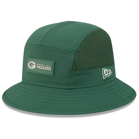 Men's New Era Green Green Bay Packers 2025 Sideline Bucket Hat