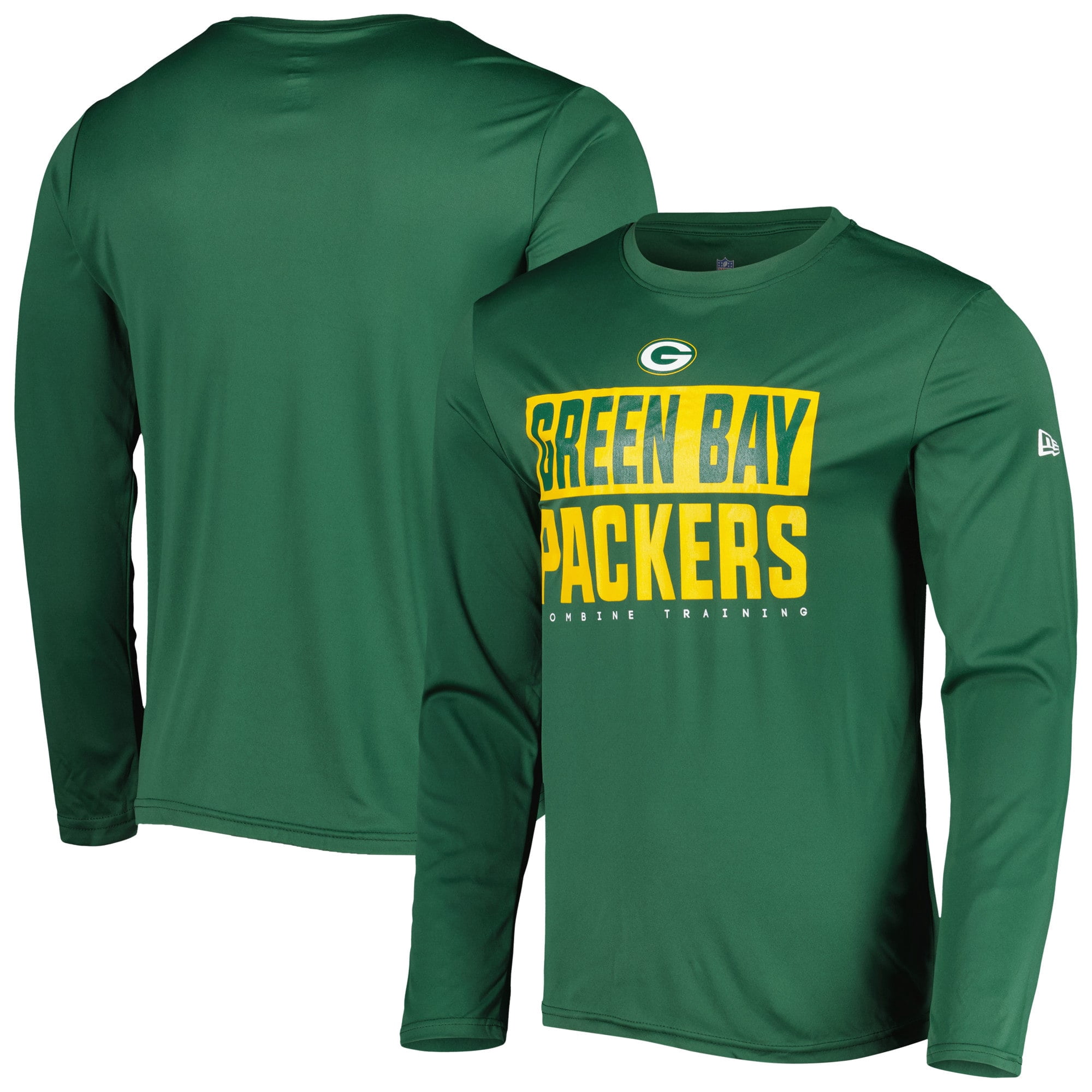 Men's New Era Green Green Bay Packers Combine Authentic Offsides Long