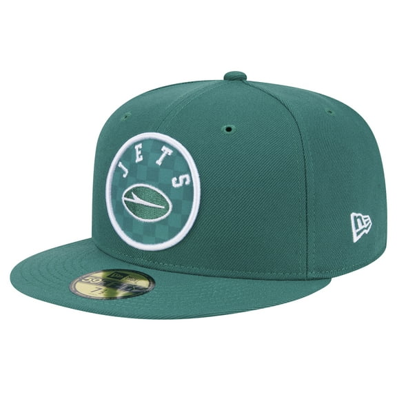 Men's New Era Green New York Jets Checkered 59FIFTY Fitted Hat