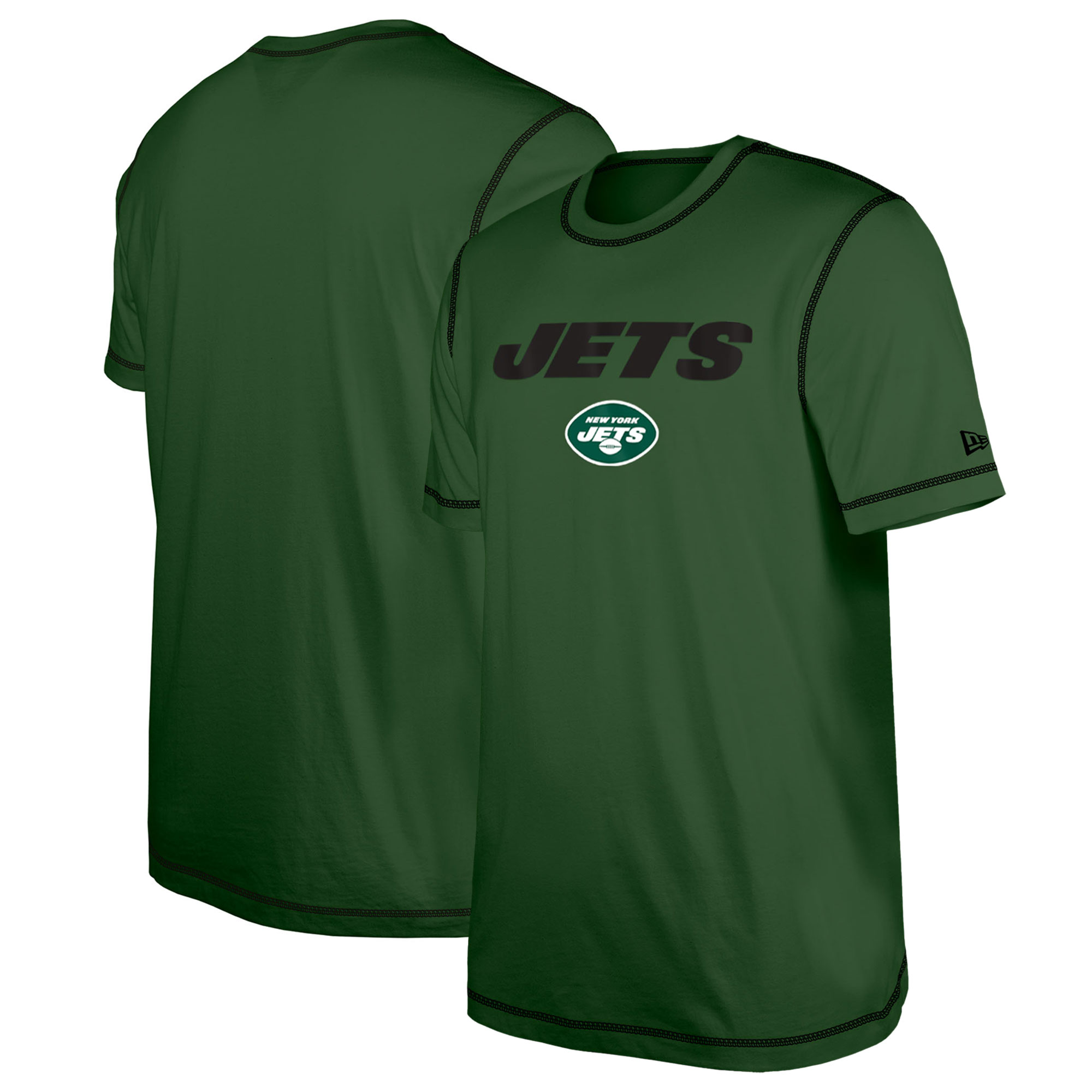 Men's New Era Green New York Jets Third Down Puff Print TShirt