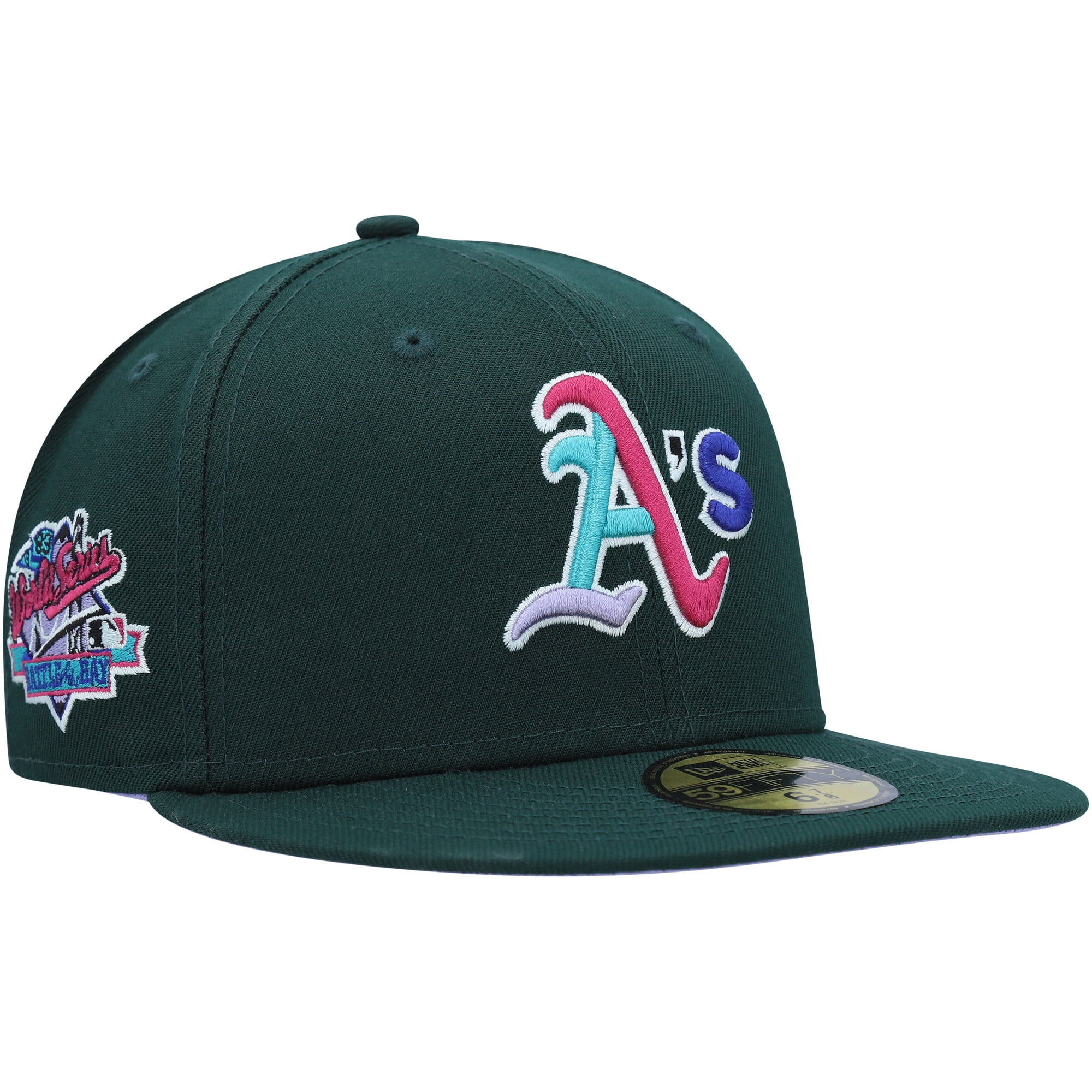Men s New Era Green Athletics 1989 World Series Polar Lights 59FIFTY Fitted Hat Walmart