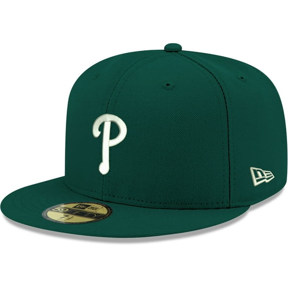 Men's New Era Green Philadelphia Phillies White Logo 59FIFTY Fitted Hat