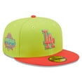thumbnail image 1 of Men's New Era Green/Red Los Angeles Dodgers Cyber Highlighter 59FIFTY Fitted Hat, 1 of 6
