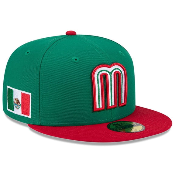 Men's New Era Green/Red Mexico Baseball 2026 World Baseball Classic 59FIFTY Fitted Hat