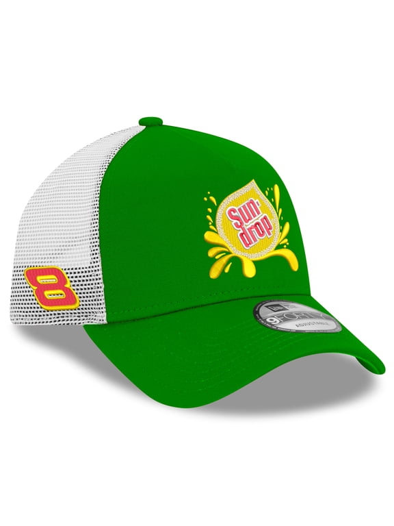 Men's New Era Green/White Dale Earnhardt Jr. Sun Drop 9FORTY Trucker Adjustable Hat