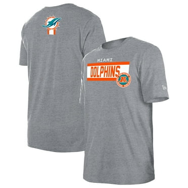 Men's New Era Gray Miami Dolphins 3rd Down High Density Print T-Shirt