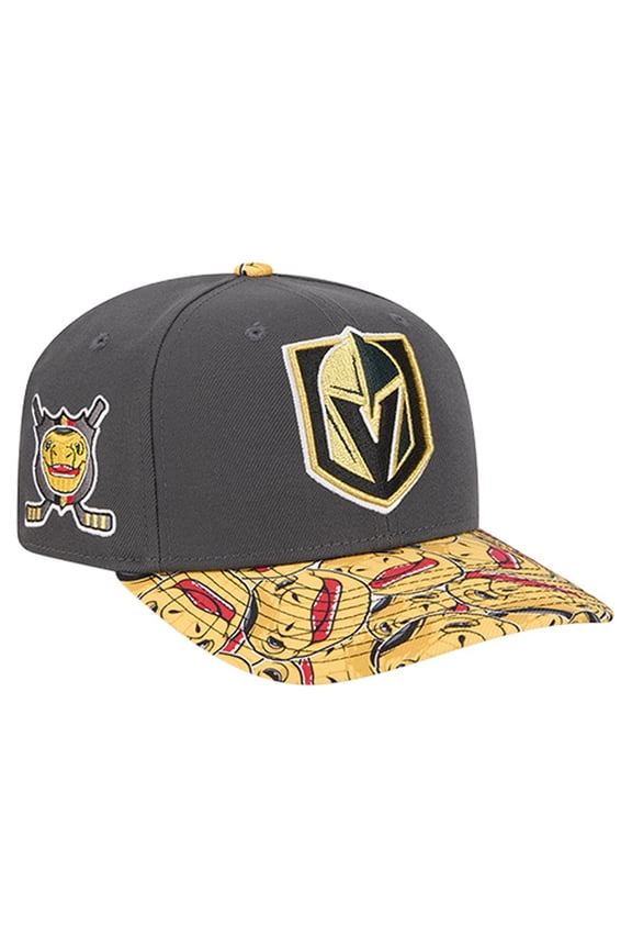 Men's New Era Grey Vegas Golden Knights Mascot Visor 9SEVENTY Adjustable Hat