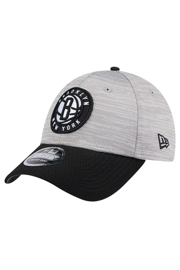 Men's New Era Heather Gray/Black Brooklyn Nets Active Digi-Tech Two-Tone 9FORTY Adjustable Hat